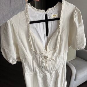 Maeve Midi White Dress with Corset